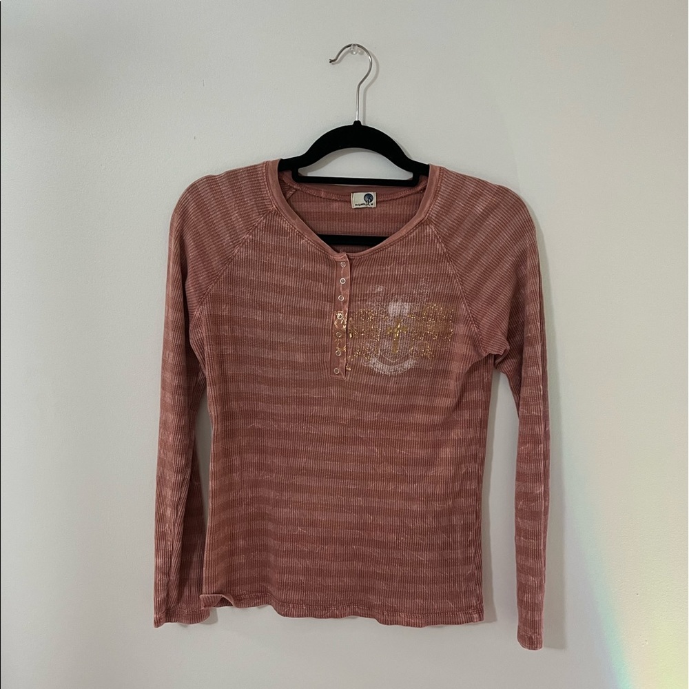 Brick Hued Thermal Long Sleeve